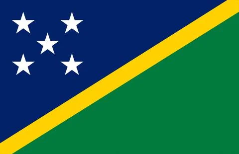 National flag of Solomon Stock Illustration