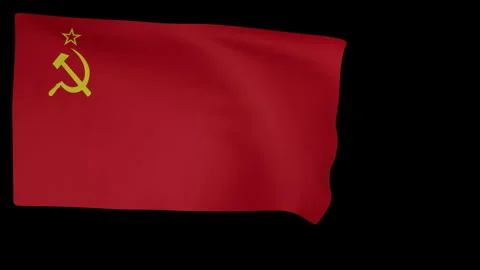 National flag of Soviet Union Stock Footage 182474868
