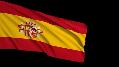 National flag of Spain Stock Footage 96161942