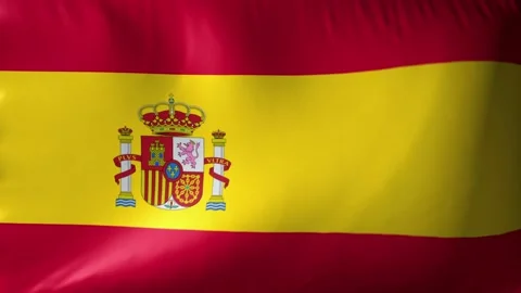 National flag of Spain. Seamless looping 4k flag waving against background. Stock Footage 139908457