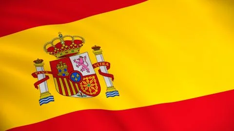 The national flag of Spain (Spanish flag) Illustrazione stock