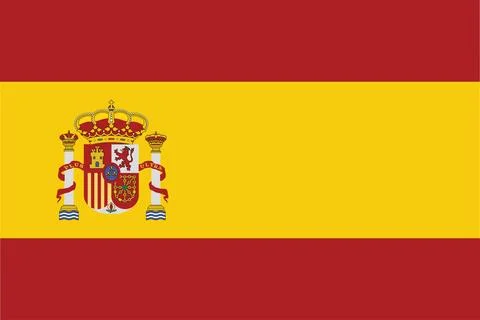 National flag of Spain.Vector illustration, Vector of spain flag.Vector ill.. Stock Illustration