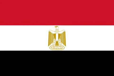 National flag of the state of Egypt close-up. State background. Stock Illustration