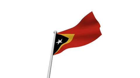 The national flag of Timor Leste Stock Illustration