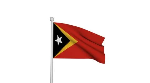 The national flag of Timor Leste Stock Illustration