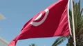 National flag of Tunisia close-up view HD Footage