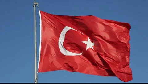 National flag of Turkey Vidéo 6530412