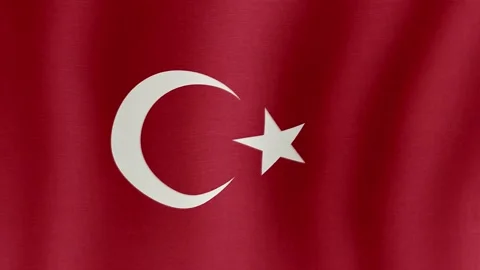 The national flag of Turkey Stock Footage 186538379
