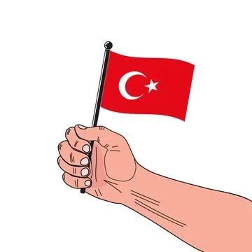 National flag of Turkey Stock Illustration