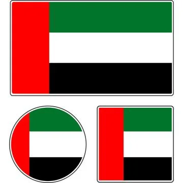 National flag of the UAE. Vector illustration. Stock-Illustration