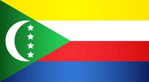 National flag of the Union of Comoros. Vector symbol Stock Illustration