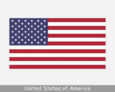 National Flag of the United States of America. US USA Country Flag. Stock Illustration