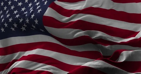National Flag of USA waving in the wind Stock Footage