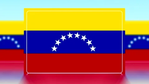 National flag of venezuela featuring yellow blue and red horizontal stripes.. Vídeo Stock 343662007