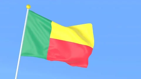 The national flag of the world, Benin Stock Footage 209162920