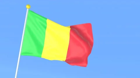 The national flag of the world, Mali Stock Footage 209162917