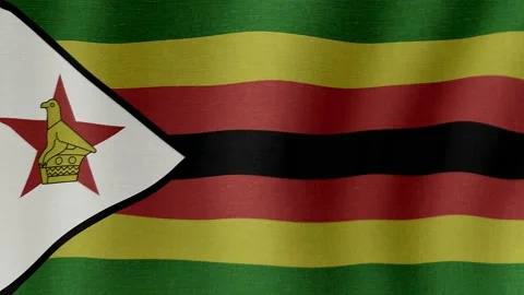 The national flag of Zimbabwe Stock Footage 201215706
