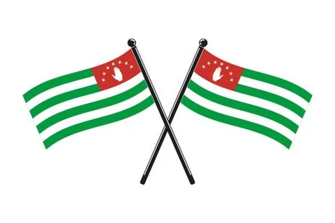 National flags of Abkhazia Stock Illustration