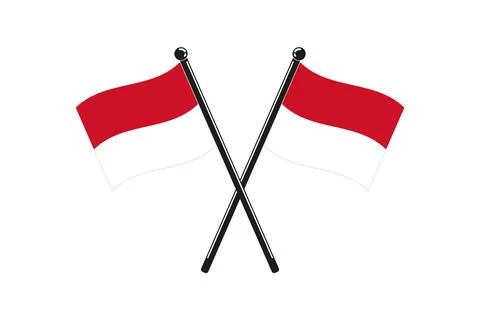 National flags of Monaco Stock Illustration