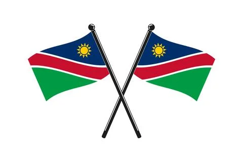 National flags of Namibia Stock Illustration