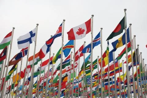 National flags Stock Photos