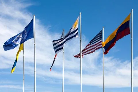 National flags Stock Photos