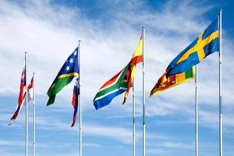 National flags Foto stock