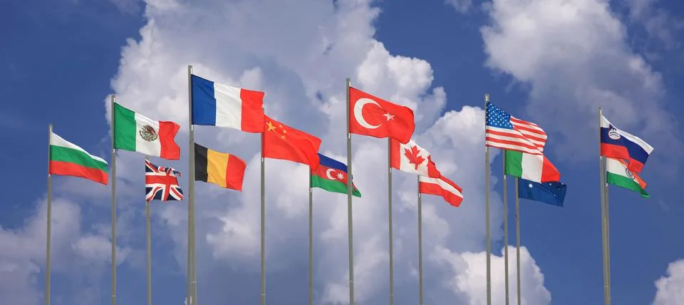 National flags Foto stock