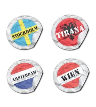 National flags tags Stock Illustration