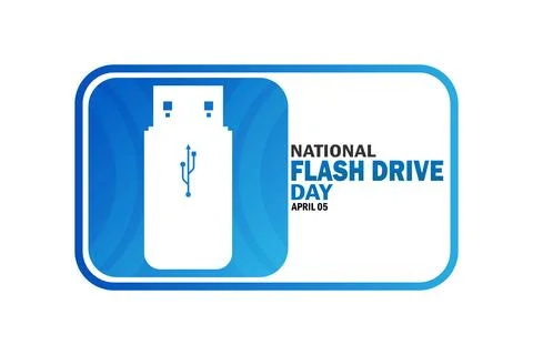 National Flash Drive Day, background Stock Illustration