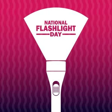 National Flashlight Day Vector illustration Ilustración de archivo