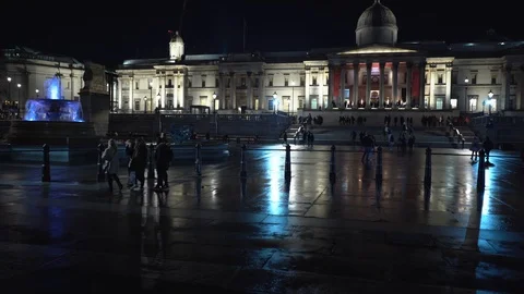 National Gallery night Vídeos de archivo 102236634