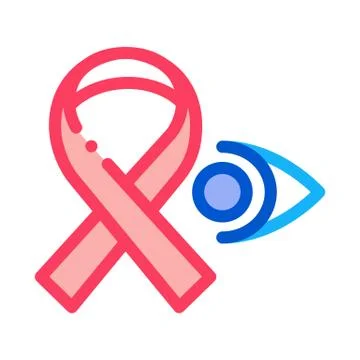 National Glaucoma Awareness Icon Vector Outline Stock Illustration