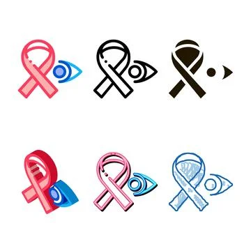 National glaucoma awareness icon vector variants outline Stock Illustration
