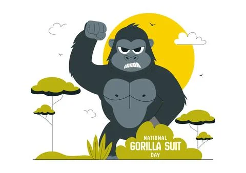 National Gorilla Suit Day Vector Illustration on January 31 Featuring a Gor.. Stock Illustration