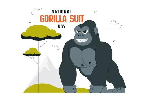 National Gorilla Suit Day Vector Illustration on January 31 Featuring a Gor.. Stock Illustration