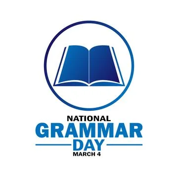 National Grammar Day Vector Template Design Illustration Ilustração Stock