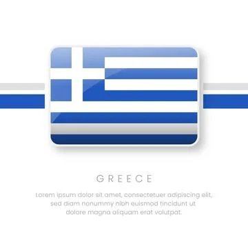 National Greece Flag.Vector Greece Button Flag. Realistic National Flag Des.. Stock Illustration