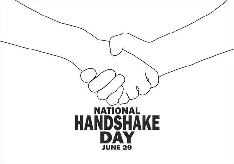 National Handshake Day Vector Template Design Illustration 库存插图