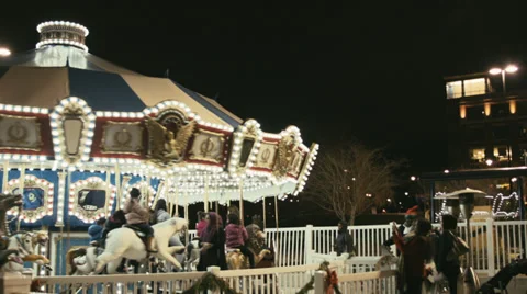 National Harbor Carousel Stock Footage 33789402