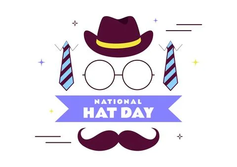 National Hat Day Vector Illustration Featuring January 15 To Celebrate The .. Stock Illustration
