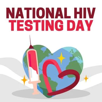 National HIV testing day for better health Stock Illustration