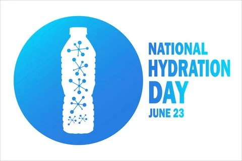 National Hydration Day Vector Template Design Illustration Stockillustratie