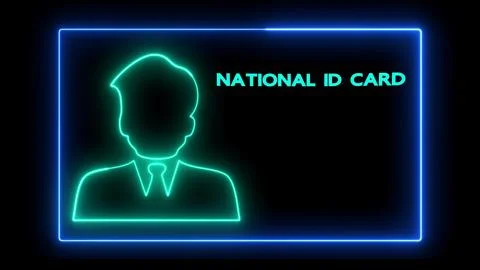 National id card identity document Stockillustratie