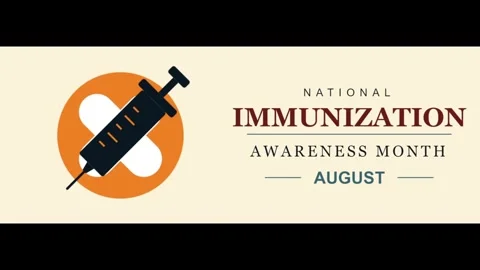 National Immunization Awareness Month Animated Banner Stock Footage 338002371