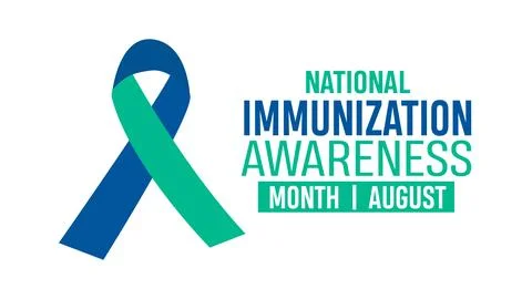 National immunization awareness month in august Banner poster post design Stock Illustration