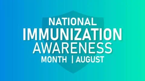 National immunization awareness month in august Banner poster post design Stock Illustration