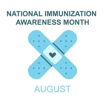 National Immunization Awareness Month vector illustration. Stock Illustration