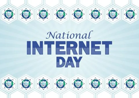 National Internet Day, background 스톡 일러스트