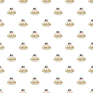 National Kuwait day background, flat style Stock Illustration
